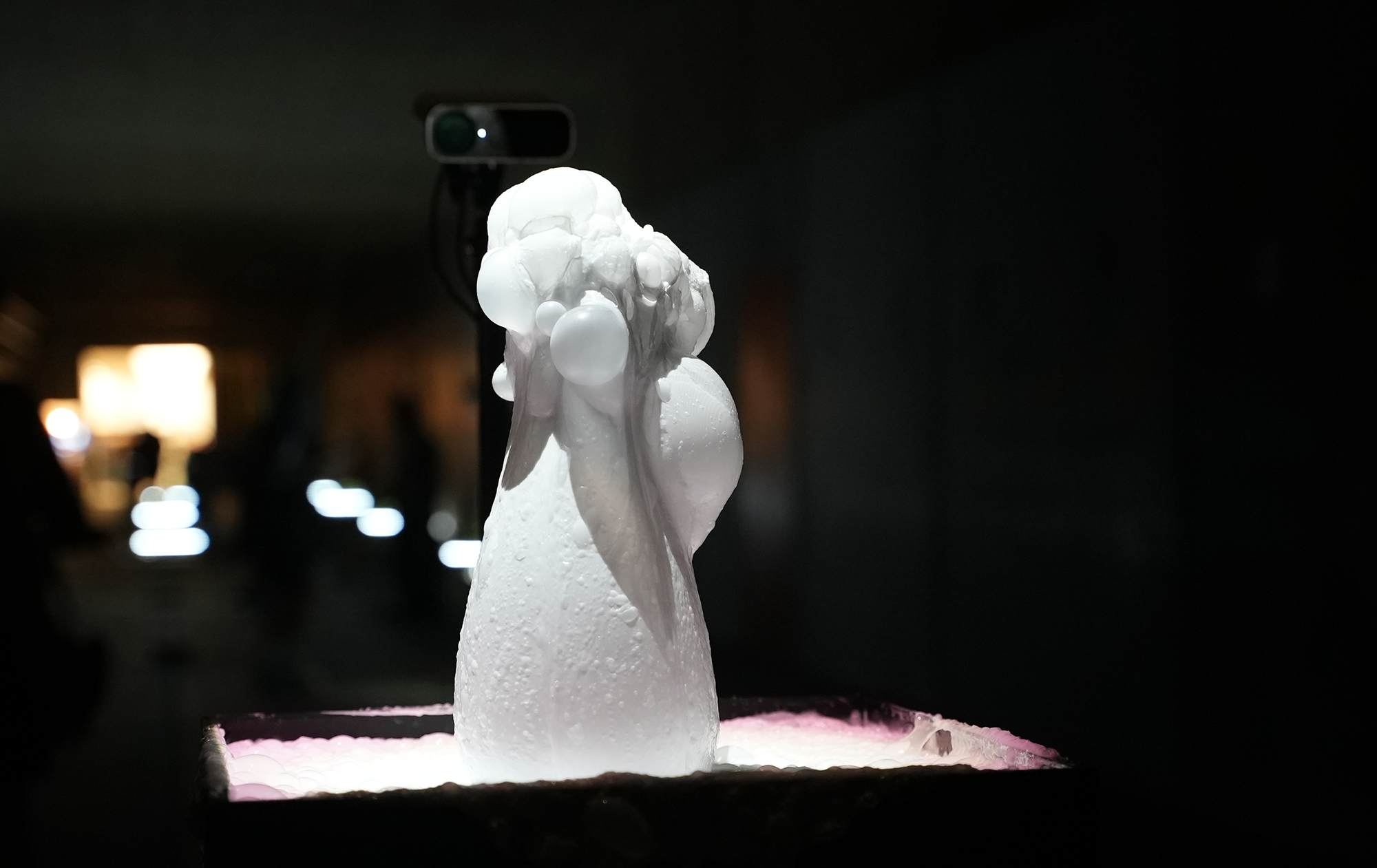 Emils　Effervescent-Material-based Interactive Life-like Sculpture